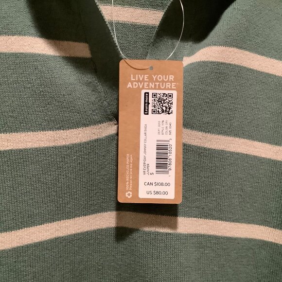 Eddie Bauer Johnny Collar Sweater, Juniper, size small NWT - Picture 2 of 7